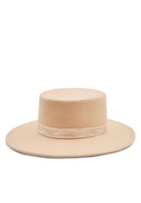 Scotch & Soda Kapelusz Fedora 167987 Beżowy. Kolor: beżowy. Materiał: materiał, wełna