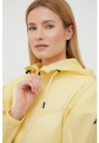 Peak Performance kurtka damska kolor żółty przejściowa. Okazja: na co dzień. Kolor: żółty. Materiał: materiał. Styl: casual