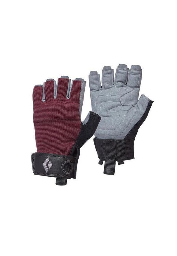 Black Diamond - BLACK DIAMOND Rękawiczki damskie CRAG HALF-FINGER GLOVES-S-Bordowy. Kolor: czerwony