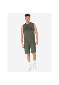 Tank top i zestaw szortów Lonsdale Allanton. Kolor: zielony, czarny, wielokolorowy. Materiał: dresówka #1
