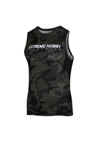 Koszulka sportowa bez rękawów męska Tank top strike EXTREME HOBBY HAVOC. Kolor: zielony. Materiał: poliester, elastan. Długość rękawa: bez rękawów. Styl: sportowy #1