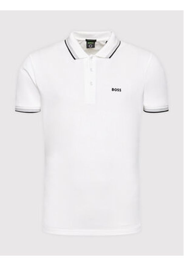 BOSS - Boss Polo Paddy 50469055 Biały Regular Fit. Typ kołnierza: polo. Kolor: biały. Materiał: bawełna