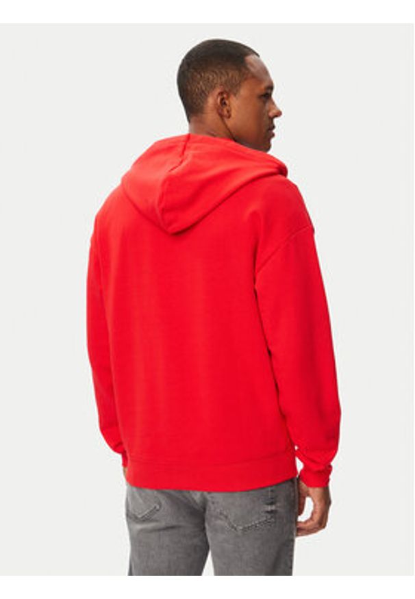 Hugo - HUGO Bluza Dapozip 50548651 Czerwony Relaxed Fit. Kolor: czerwony. Materiał: bawełna