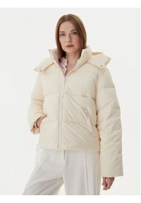 Lacoste Kurtka puchowa BF3262 Écru Relaxed Fit. Materiał: syntetyk