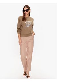 Guess Bluza W3YQ01 KB683 Zielony Regular Fit. Kolor: zielony. Materiał: syntetyk, bawełna