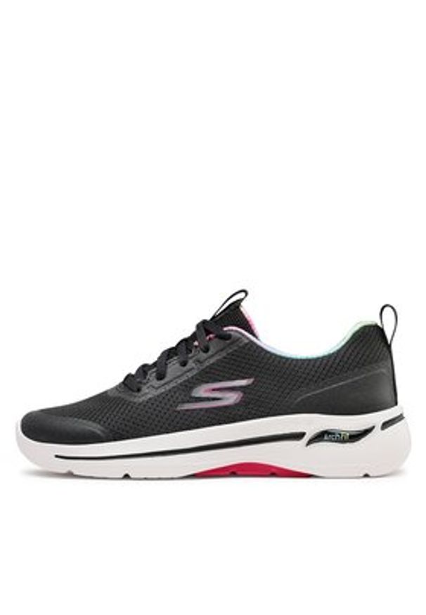 skechers - Skechers Sneakersy Go Walk Arch Fit 124868/BKHP Czarny. Kolor: czarny. Materiał: materiał