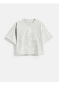 Reserved - Krótki t-shirt - jasnoszary. Kolor: szary. Materiał: bawełna. Długość: krótkie #1