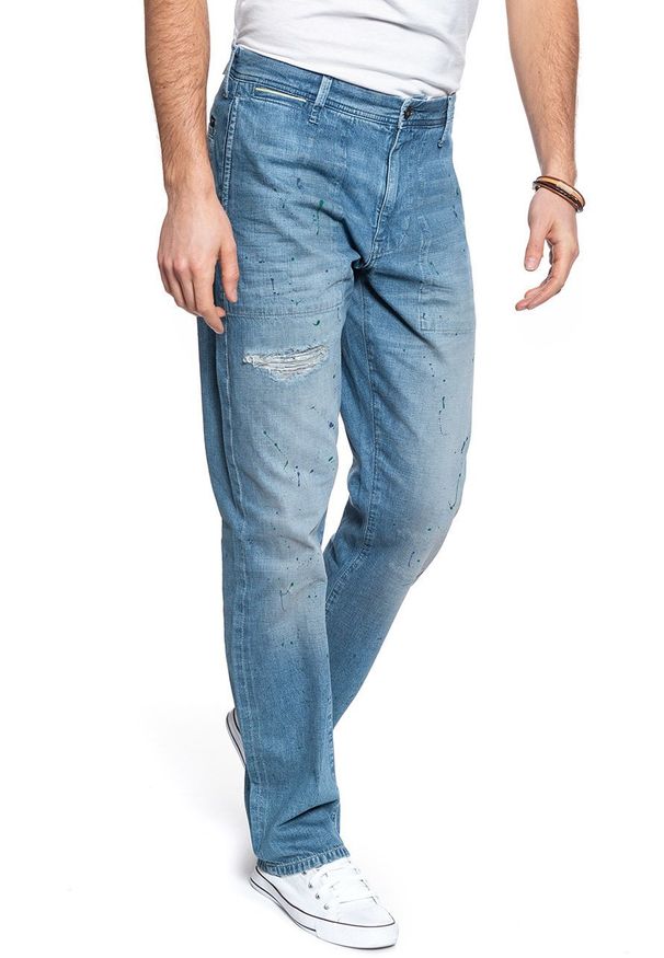 Mustang - SPODNIE MĘSKIE MUSTANG Vintage Chino 1009077 5000 214 214. Styl: vintage