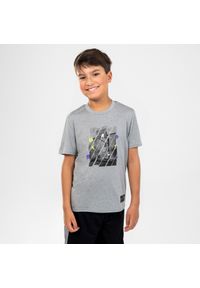 TARMAK - Koszulka do koszykówki dla dzieci Tarmak TS500 Fast. Kolor: szary. Materiał: materiał. Sport: koszykówka #1