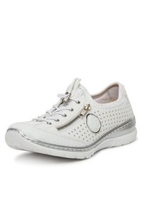 Rieker Sneakersy L3254-80 Biały. Kolor: biały. Materiał: materiał, syntetyk #4