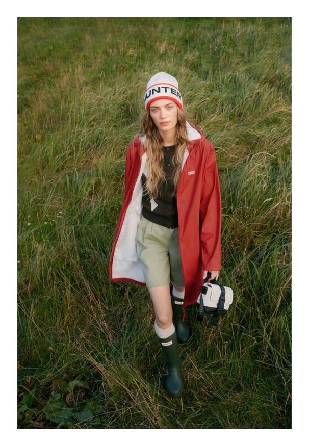 Hunter Kalosze HFW-008 Khaki. Kolor: brązowy. Materiał: kauczuk