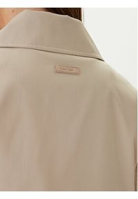 Calvin Klein Trencz LV044B541G Beżowy Regular Fit. Kolor: beżowy. Materiał: syntetyk, bawełna #4