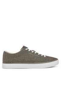 TOMMY HILFIGER - Tommy Hilfiger Tenisówki Th Hi Vulc Low Core Chambray FM0FM05389 Szary. Kolor: szary. Materiał: materiał