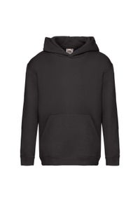 FRUIT OF THE LOOM - Bluza Z Kapturem Premium Dla Dzieci. Typ kołnierza: kaptur. Kolor: czarny