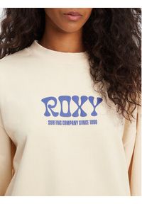 Roxy Bluza ERJFT04941 Beżowy Regular Fit. Kolor: beżowy. Materiał: bawełna