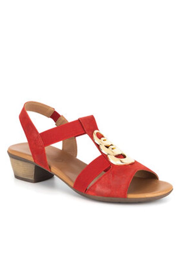 Go Soft Sandały WI23-BETTY-09 Czerwony. Kolor: czerwony. Materiał: materiał