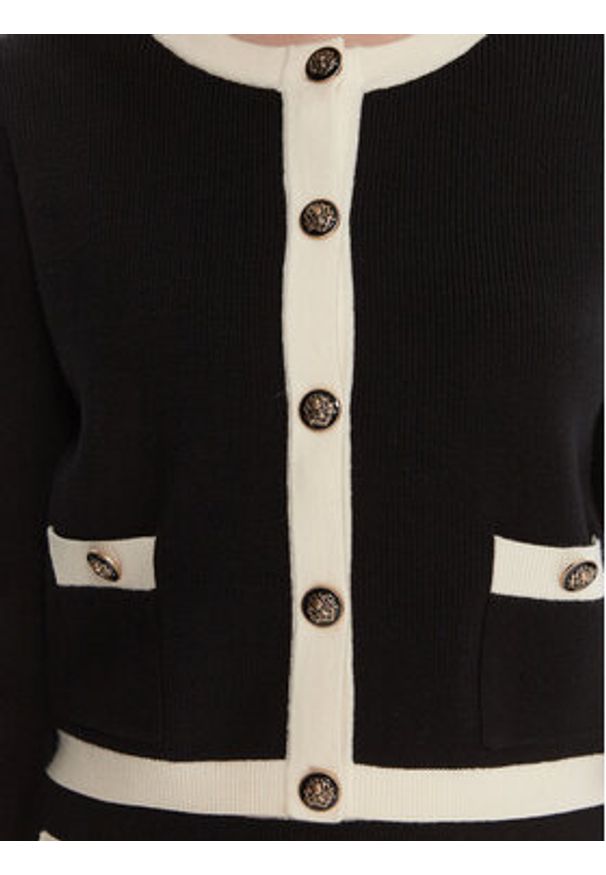 Gaudi Kardigan 521FD53038 Czarny Regular Fit. Kolor: czarny. Materiał: wiskoza