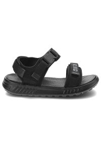 Big-Star - Czarne Sandały Big Star Codzienne Buty Na Lato. Okazja: na co dzień. Zapięcie: pasek. Kolor: czarny. Materiał: materiał. Wzór: paski. Sezon: lato. Styl: casual #6
