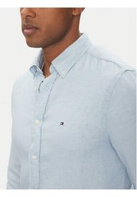 TOMMY HILFIGER - Tommy Hilfiger Koszula MW0MW34602 Błękitny Regular Fit. Kolor: niebieski. Materiał: len #5