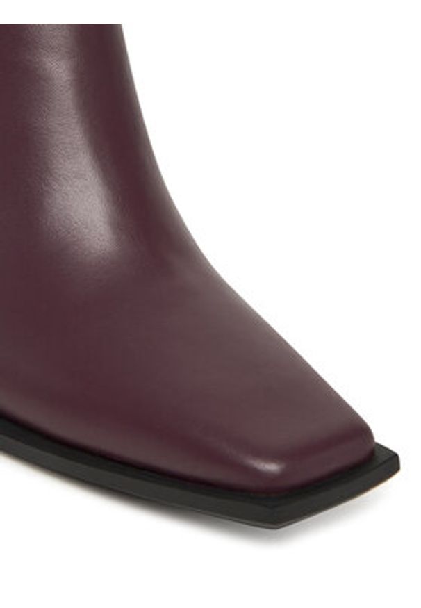 United Nude Botki Ricky Mid 1095092316 Bordowy. Kolor: czerwony. Materiał: skóra