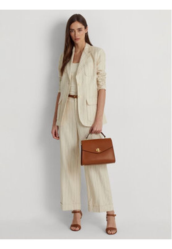 Lauren Ralph Lauren Torebka 431915781001 Brązowy. Kolor: brązowy. Materiał: skórzane