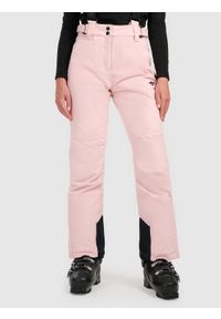 4f - 4F Spodnie narciarskie membrana 5000 damskie - różowe L. Stan: podwyższony. Kolor: różowy. Materiał: materiał, poliester. Wzór: gładki. Sezon: zima. Sport: narciarstwo #2