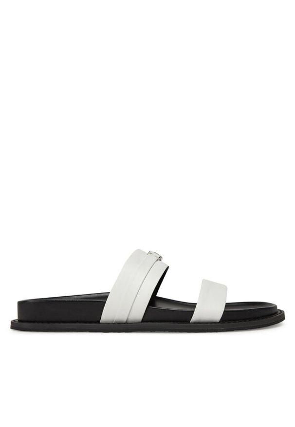 MICHAEL Michael Kors Klapki Mandy Flat Sandal 40S5MAFS2L Biały. Kolor: biały. Materiał: skóra