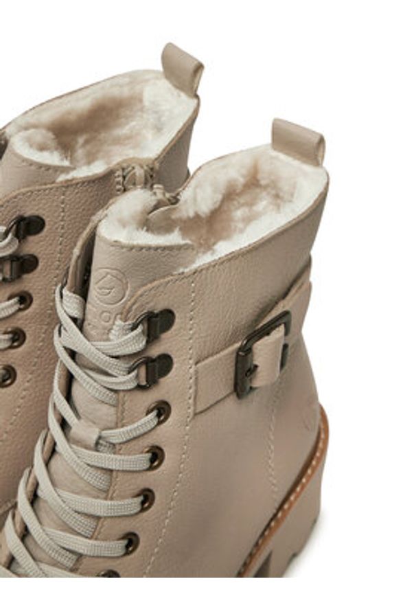 Remonte Trzewiki D0A74-60 Beżowy. Kolor: beżowy. Materiał: skóra