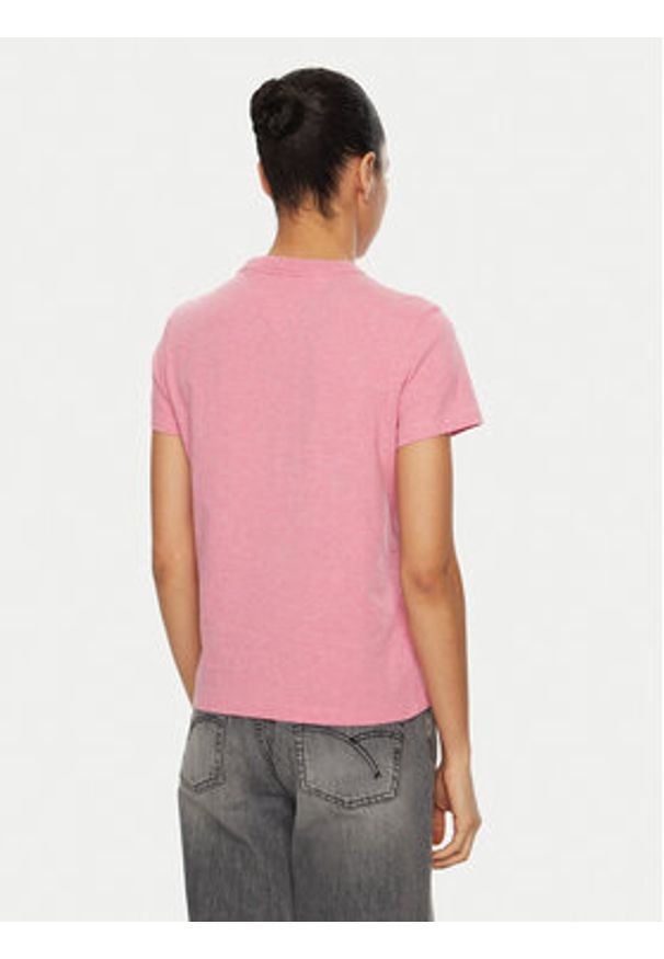 Tommy Jeans T-Shirt DW0DW20153 Różowy Regular Fit. Kolor: różowy. Materiał: bawełna