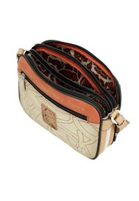 Pomarańczowa Stylowa Torebka Damska Anekke. Kolor: pomarańczowy. Wzór: nadruk, aplikacja, kolorowy. Dodatki: z breloczkiem. Styl: elegancki. Rodzaj torebki: na ramię #7