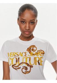 Versace Jeans Couture T-Shirt 76HAHG00 Biały Slim Fit. Kolor: biały. Materiał: bawełna #3