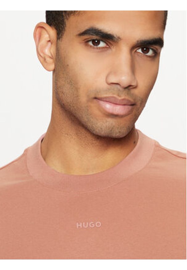 Hugo - HUGO T-Shirt Dapolino 50488330 Różowy Relaxed Fit. Kolor: różowy. Materiał: bawełna