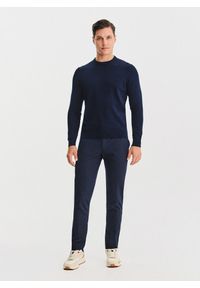 Pako Lorente - PAKO LORENTE – Granatowy bawełniany sweter z kaszmirem. Okazja: na co dzień. Kolor: szary, niebieski. Materiał: kaszmir, bawełna. Sezon: jesień. Styl: casual #2