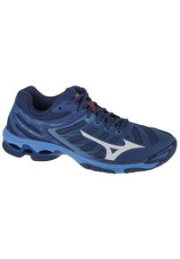 Buty do siatkówki męskie, Mizuno Wave Voltage. Kolor: niebieski. Materiał: syntetyk, materiał. Model: Mizuno Wave. Sport: siatkówka