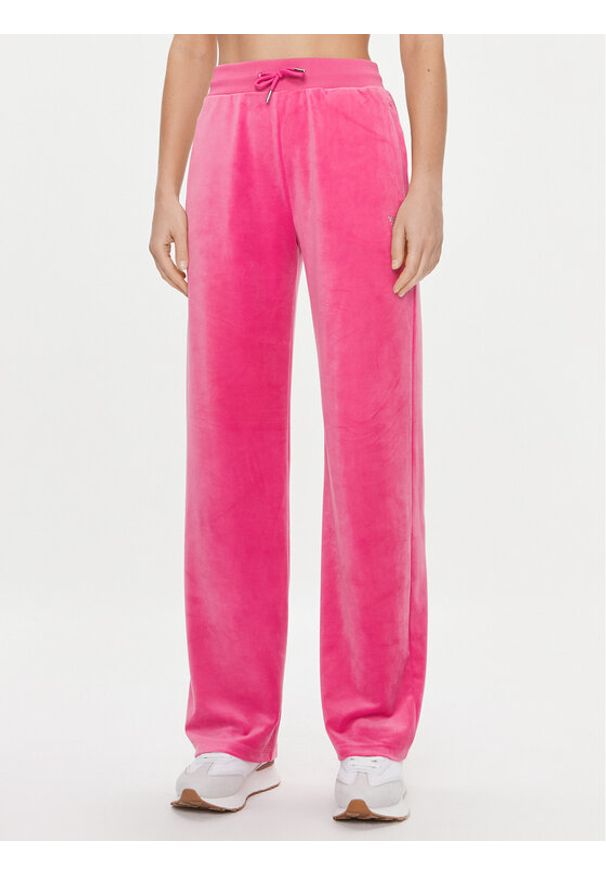 Guess Spodnie dresowe Couture V3BB26 KBXI2 Różowy Regular Fit. Kolor: różowy. Materiał: syntetyk