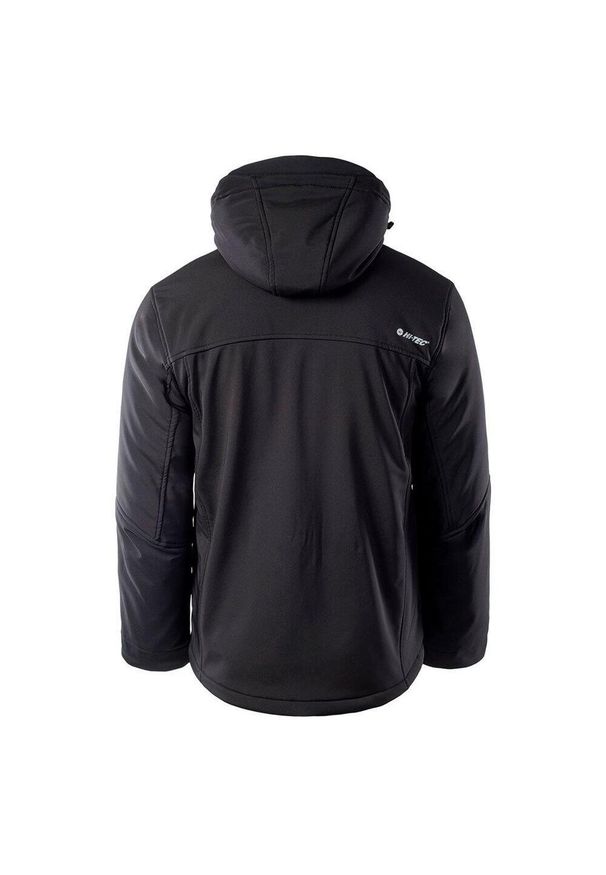 Hi-tec - Męska Kurtka Soft Shell Geko. Kolor: czarny. Materiał: softshell. Sport: turystyka piesza
