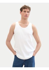 Tom Tailor Denim Tank top 1042035 Biały Regular Fit. Kolor: biały. Materiał: bawełna