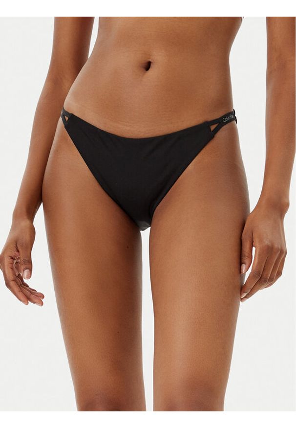 Calvin Klein Swimwear Dół od bikini KW0KW02796 Czarny. Kolor: czarny. Materiał: syntetyk