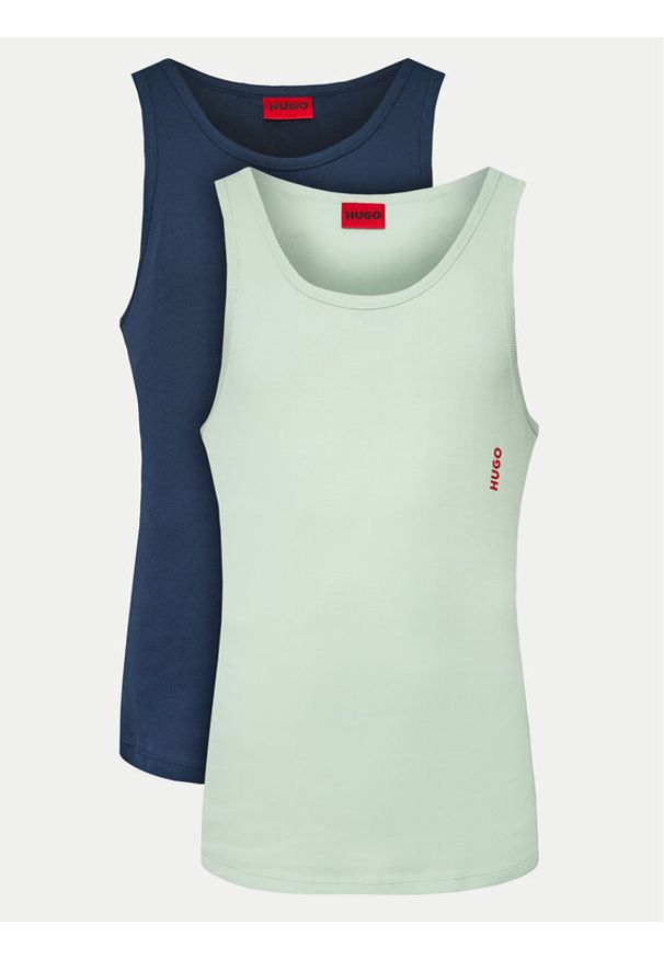 Hugo Komplet 2 tank topów 50469790 Kolorowy Slim Fit. Materiał: bawełna. Wzór: kolorowy