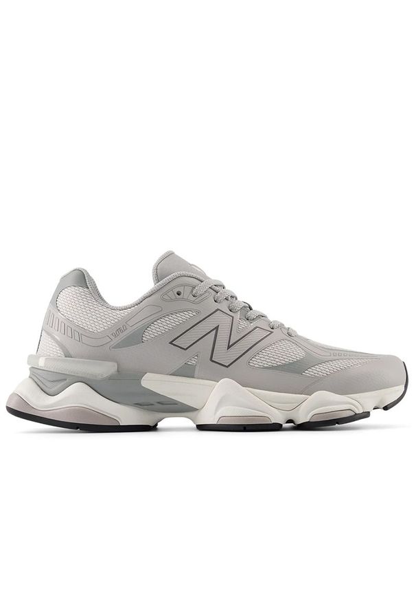 Buty unisex New Balance U90601NR - szare. Okazja: na co dzień. Kolor: szary. Materiał: materiał, syntetyk, guma, skóra. Szerokość cholewki: normalna. Sport: turystyka piesza