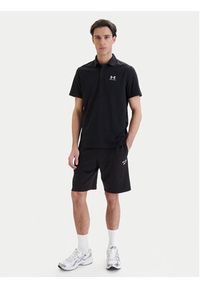 Under Armour Polo UA Icon 1386608 Czarny Loose Fit. Typ kołnierza: polo. Kolor: czarny. Materiał: bawełna #2