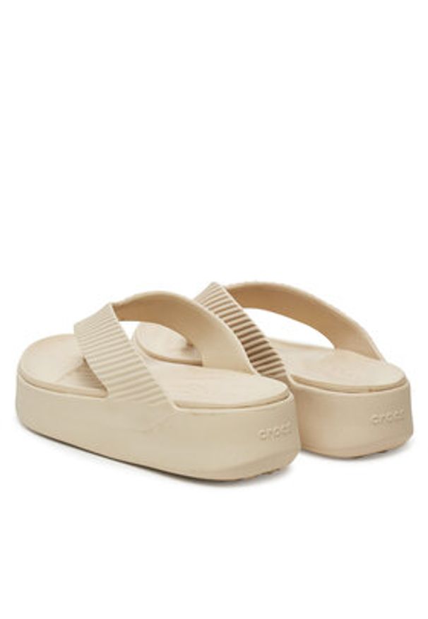 Crocs Japonki Getaway Groove Platform Flip 210700 Beżowy. Kolor: beżowy. Obcas: na platformie