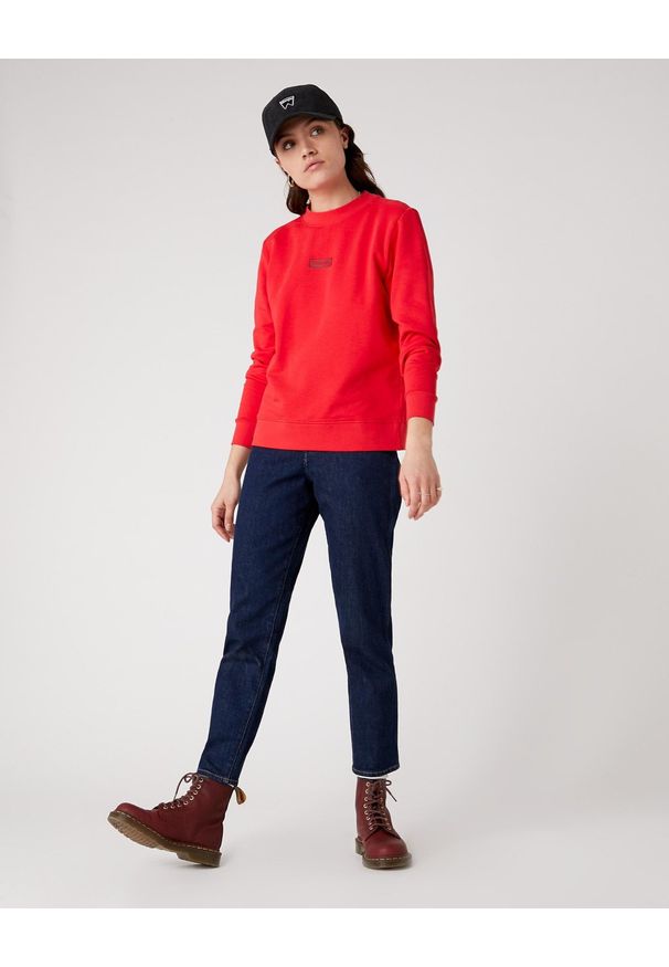 Wrangler - DAMSKA BLUZA WRANGLER HIGH RIB REGULAR LOLLIPOP RED W6P7HAXSK 112130831