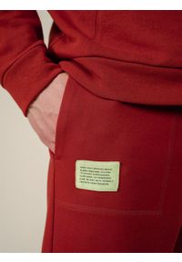 outhorn - Spodenki dresowe męskie - czerwone. Kolor: czerwony. Materiał: dresówka. Wzór: aplikacja #8