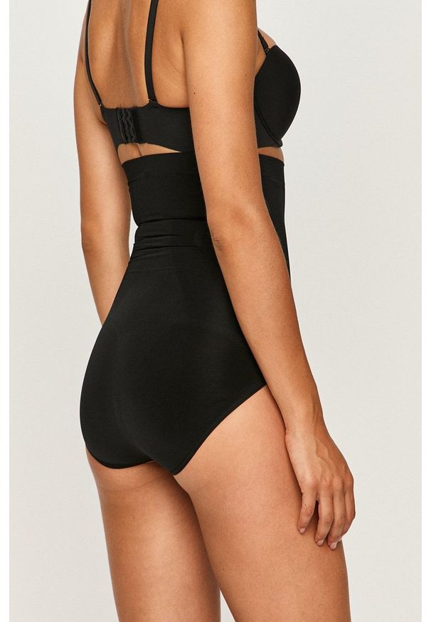 Spanx - Figi modelujące Oncore High-Waist. Stan: podwyższony. Kolor: czarny. Materiał: tkanina. Wzór: gładki