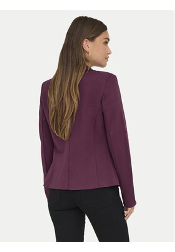 only - ONLY Marynarka Poptrash 15153144 Bordowy Regular Fit. Kolor: czerwony. Materiał: wiskoza, syntetyk