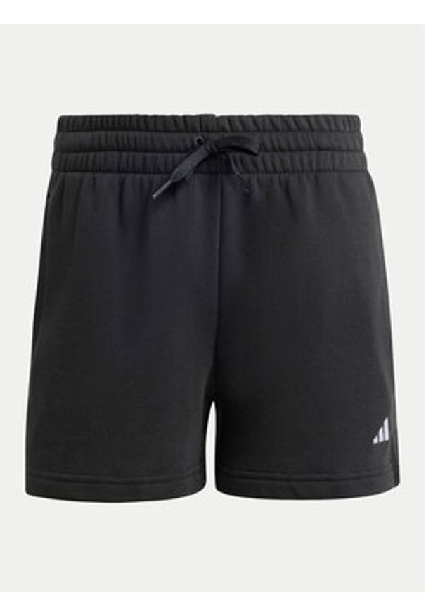 Adidas - adidas Szorty sportowe Essentials Small Logo JH3685 Czarny Loose Fit. Kolor: czarny. Materiał: bawełna