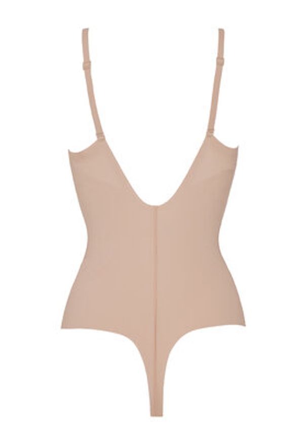 Calvin Klein Underwear Kombinezon modelujący LV00QF8295 Beżowy. Kolor: beżowy. Materiał: syntetyk