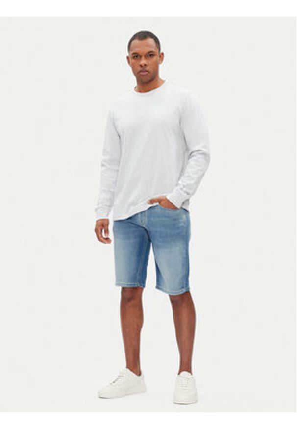 Pepe Jeans Szorty jeansowe PM801075 Niebieski Slim Fit. Kolor: niebieski. Materiał: bawełna