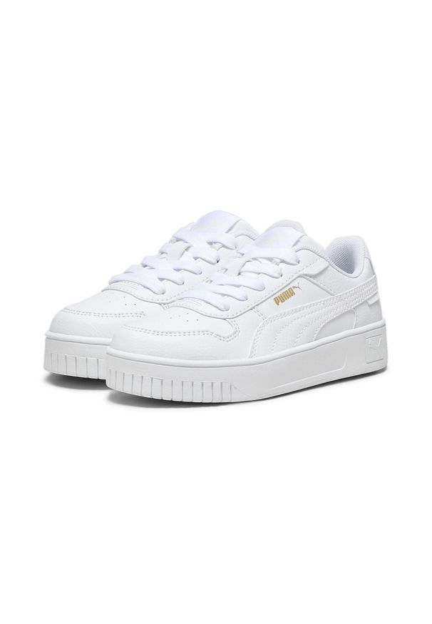Puma - Dziecięce sneakersy Carina Street PUMA White Gold. Kolor: biały, wielokolorowy, żółty. Sezon: lato. Sport: bieganie